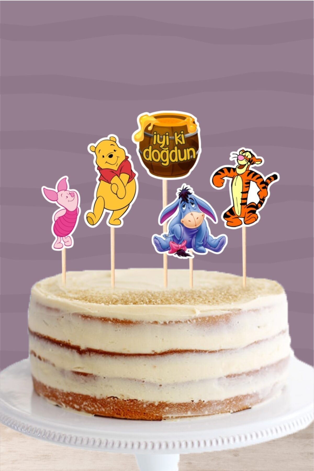 neşeli günlerim Winnie The Pooh Themed Cake Decoration Set