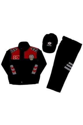 Unisex Kırmızı Yunus Polis Kostümü Çocuk Kıyafeti (Oyuncaksız) 3U20C200124