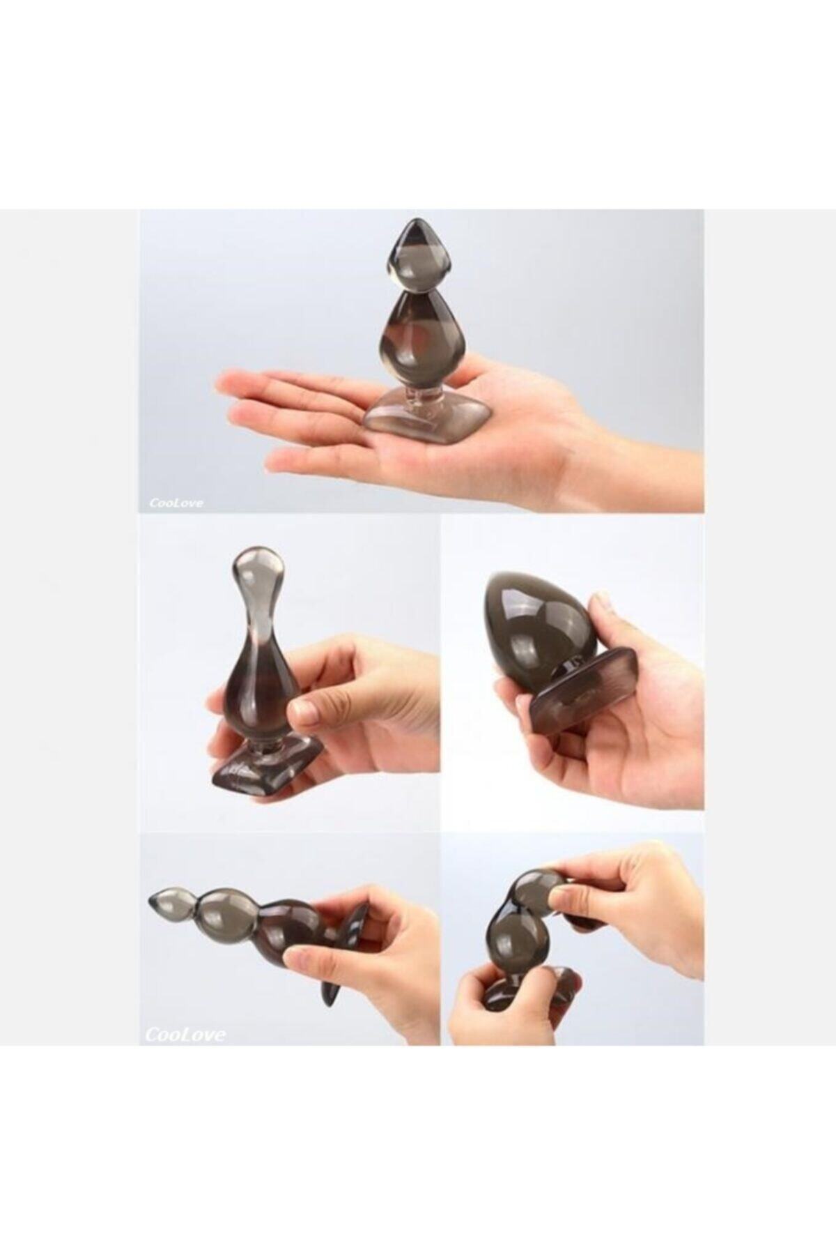 Anal Plug Silikon 2 Boğumlu Mini Anal Plug Tıkaç 9 Cm Siyah 3