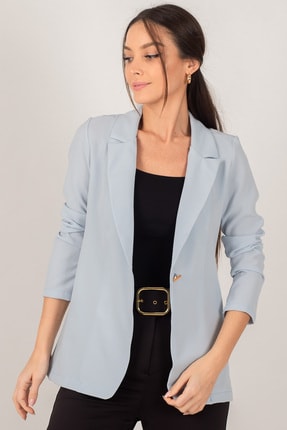 Picture of Kadın Bebe Mavi Tek Düğmeli Ceket Arm-20K001020