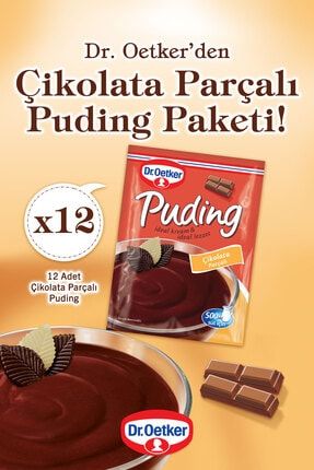 Puding Çikolata Parçalı 12'li 1-80-200012