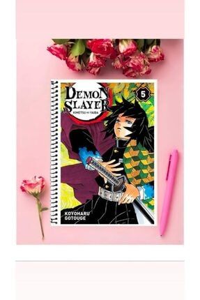 Demon Slayer Anime Defter 1 Adet Özel Tasarım A4 Boyutu Telli Çizgili Defter 21*29 Cm a4düzçizgili4285