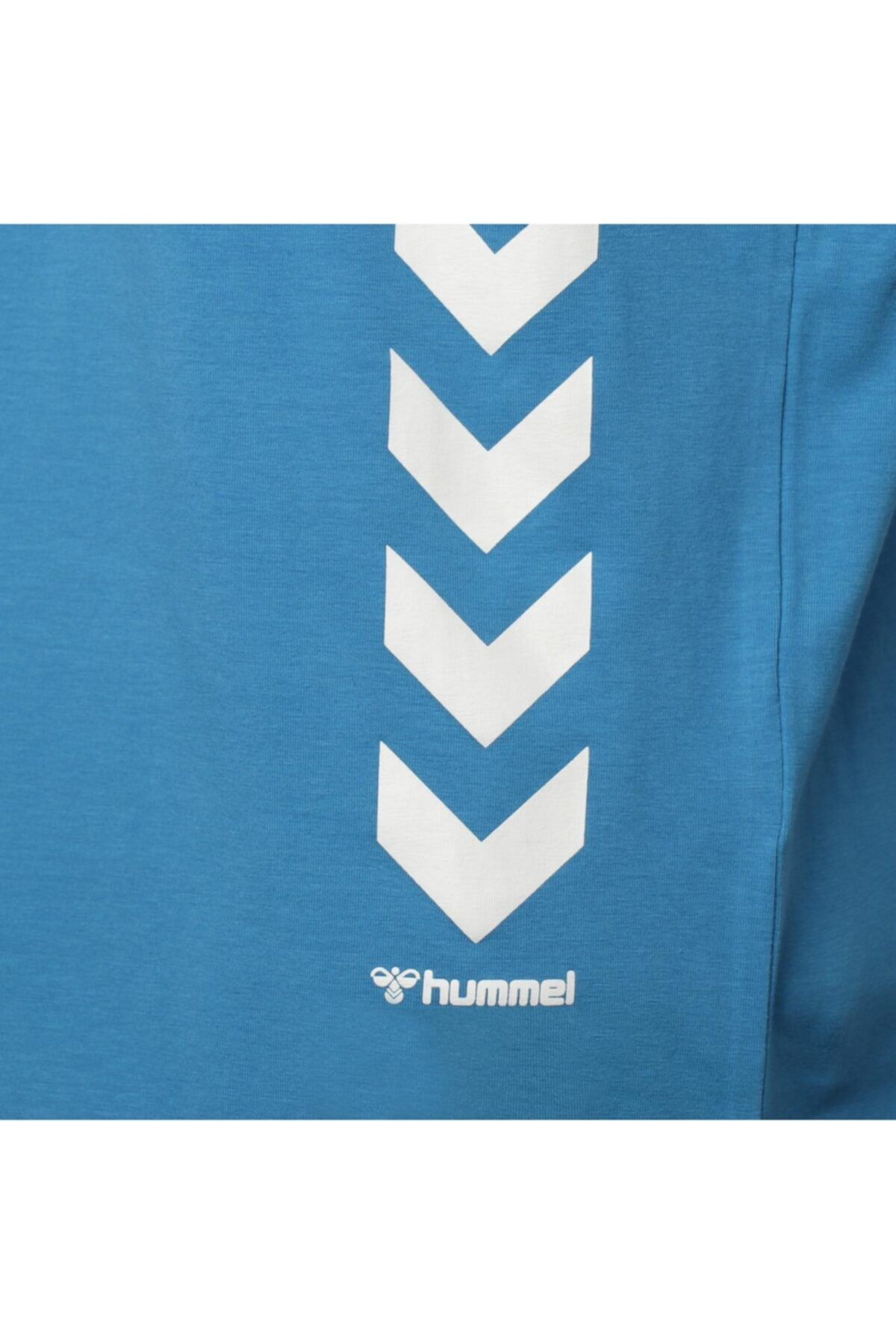 تی شرت ورزشی هامل مردانه پارچه آبی اسپرت راسته Regular/رگولار    بیسیک اسپرت | hummel 911321-2107 TR - تصویر 4