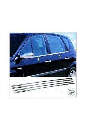 Renault Scenic 2 Krom Cam Çıtası 4 Prç. 2003-2009 Arası Paslanmaz Çelik Uyumlu FTY-1008