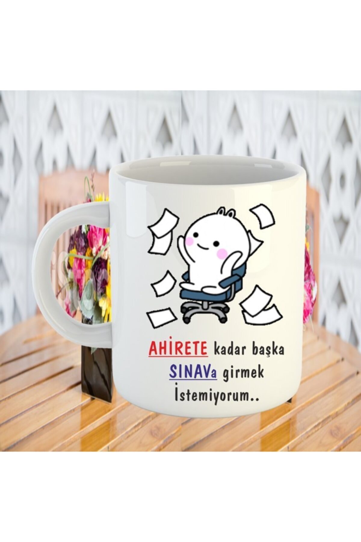 I Don't Want to Take Another Exam Until the Hereafter Mug + Daisy Necklace