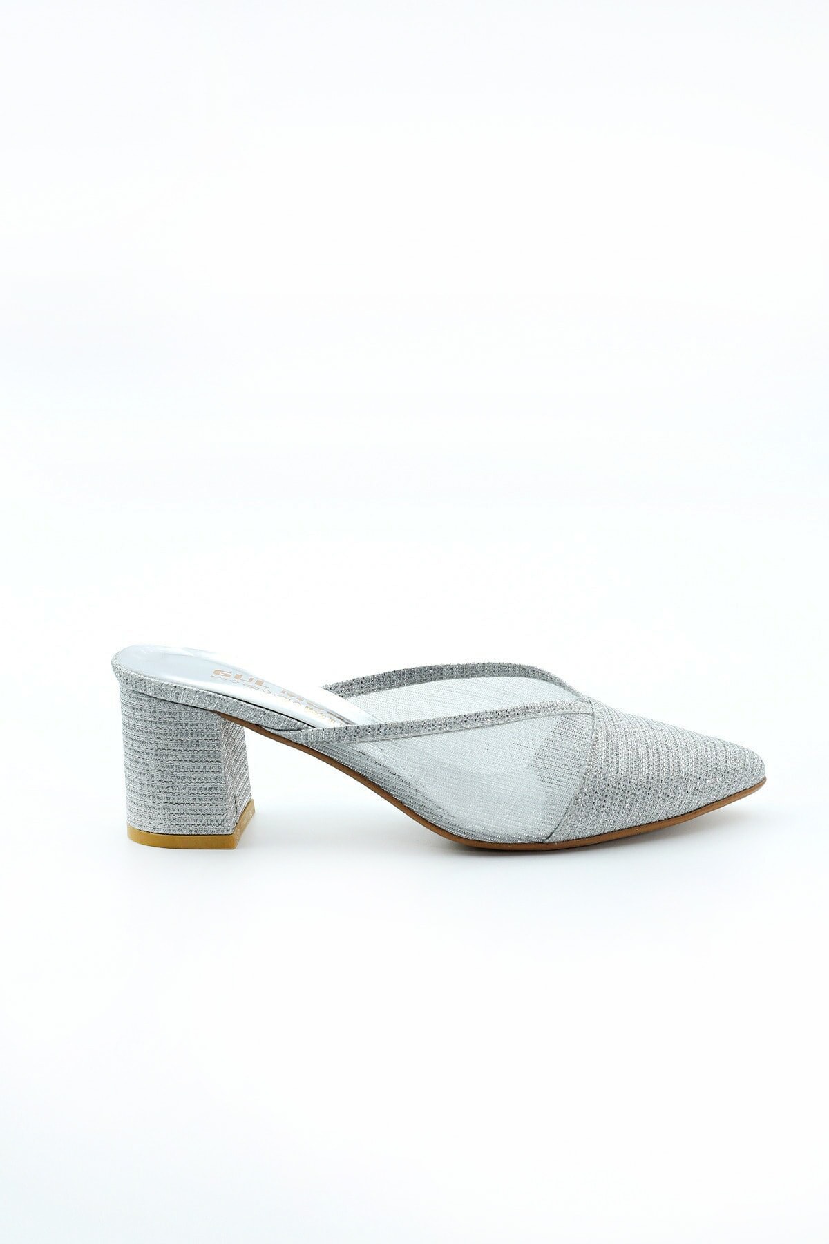  دمپایی زنانه نقره‌ای مجلسی طرح لباس شب