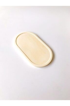 Dekoratif Oval Pastel Turuncu Tabak Takı Tabağı Mum Tabağı Tütsülük Sabunluk tepsi