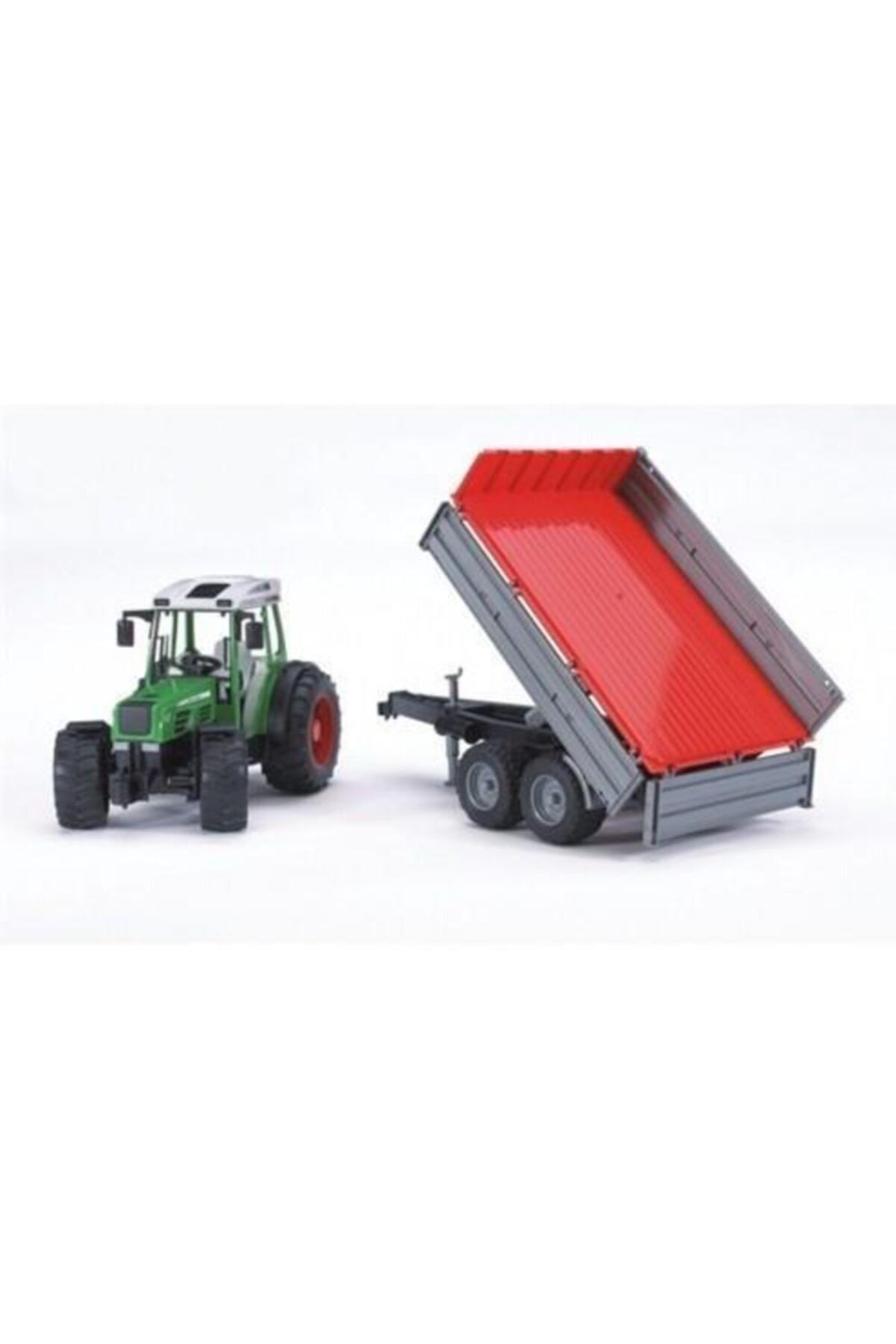 Bruder Fendt 209 S Traktör & Kırmızı Römork 02104
