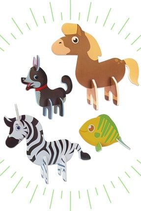 Baby Maket 4 Farklı Hayvan (zebra, Balık, Tay, Köpek) BONBM0003