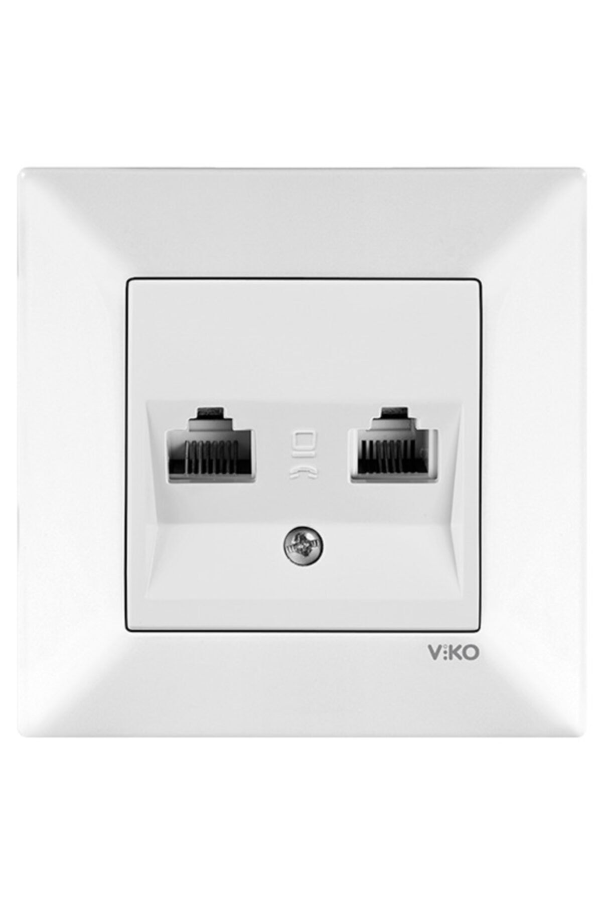 Viko Meridian Data-Nümeris Telefon Priz(Rj45 Cat5E-Rj11)Çerçeveli