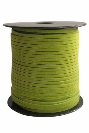Süet Deri Şerit Ip, 3mm - Yeşil Rengi, Tesbih, Bileklik, Kolye Ipi (3 Metre) tabasuetip