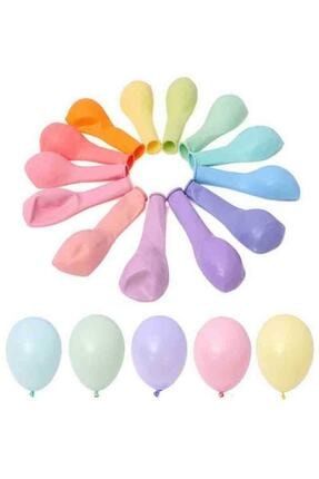 100 Adet Balon Pastel ( Makaron Balon ) Karışık Renk Küçük Boy 6 Inc ( 15 Cm * 25 Cm ) TYC00201412707
