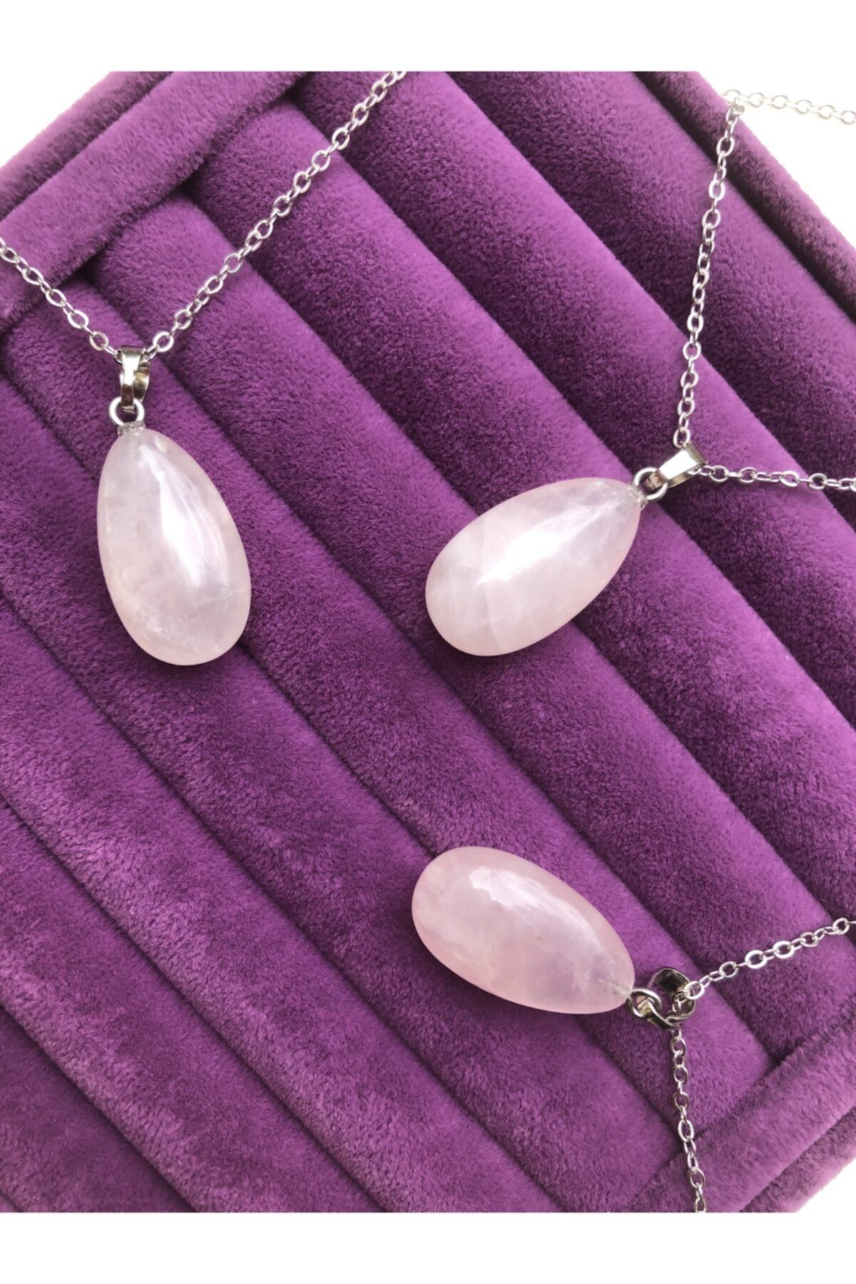Rose quartz necklace silver deals