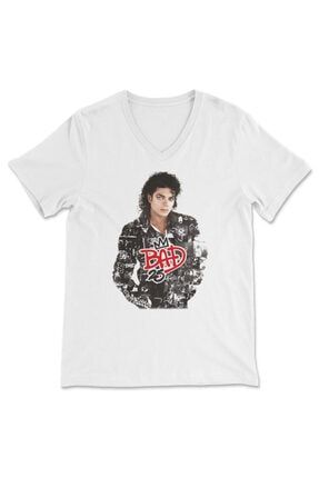 Michael Jackson V Yaka Tişört Unisex T-shirt Bvt3606 BVT3606