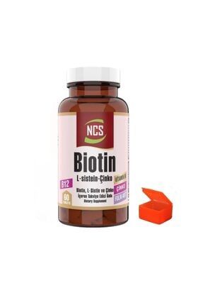 Biotin 2500 Mcg 60 Tablet L- Sistein Çinko Vitamin B12 Hap Kutusu Ncs Biotin