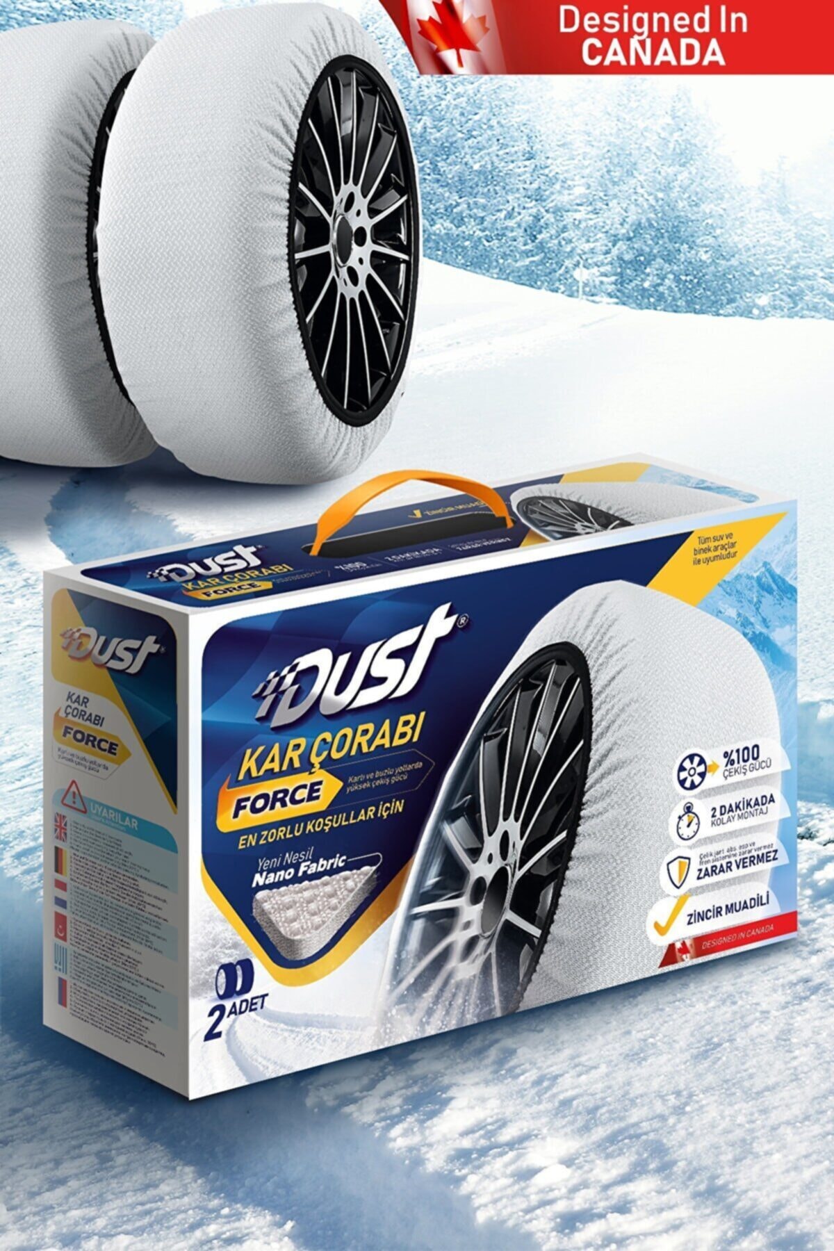 DUST 255 35 R19 Force Kar Çorabı - Yüksek Kalite Large