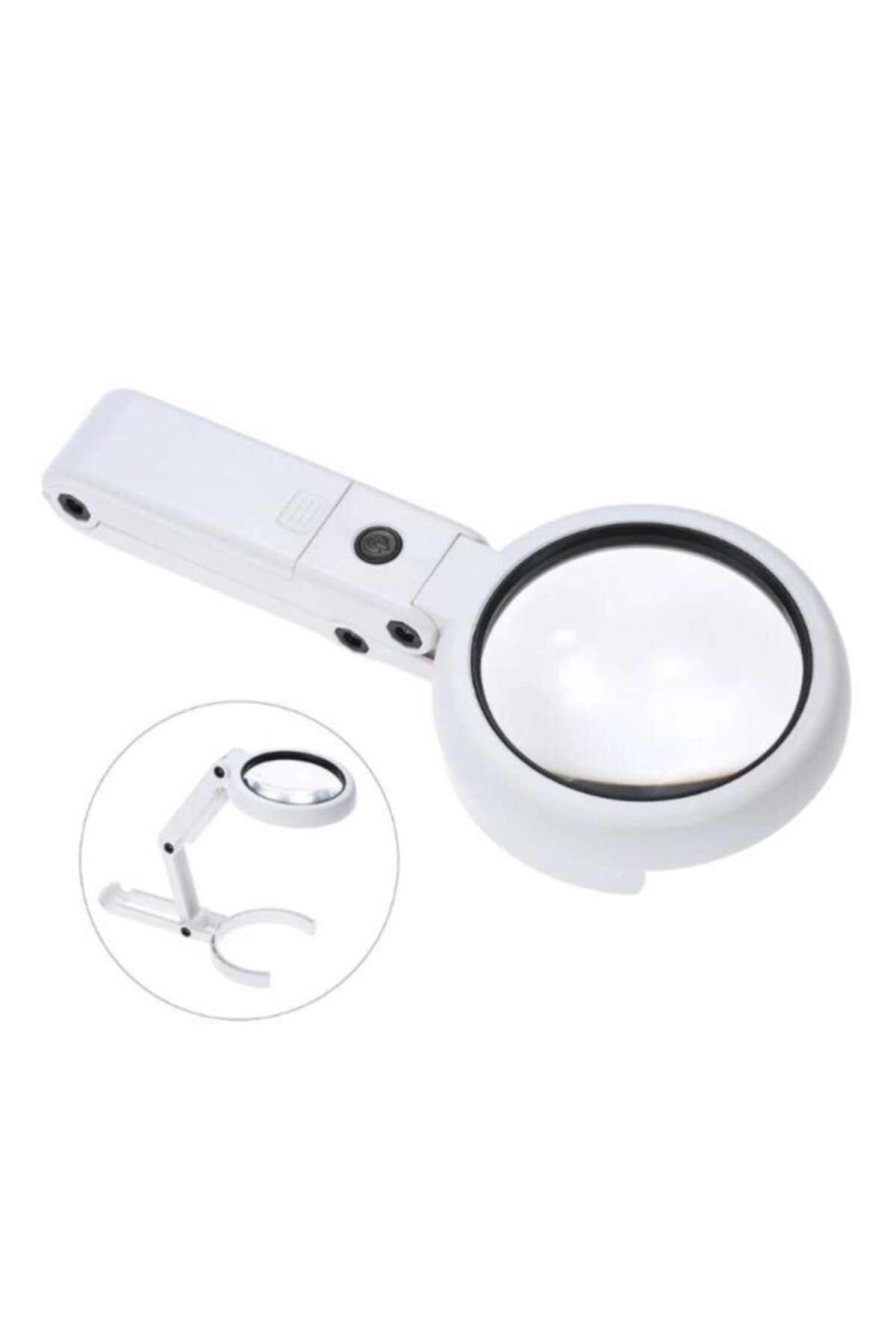 OCZ-Folding 3.5x10x Table Magnifier Loop Eyepiece Dual Stage LED Light 1