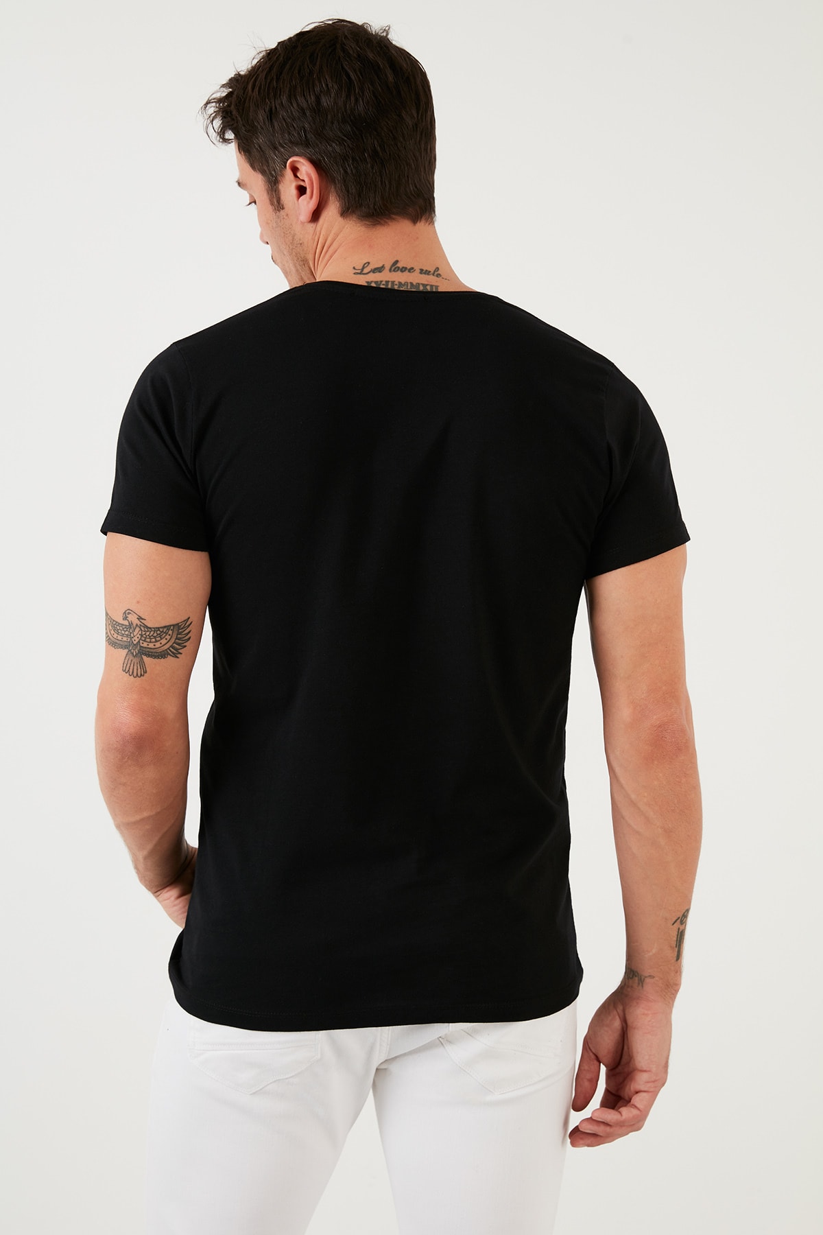 تیشرت مردانه مشکی بوراتی | 541MINIMALIST اورجینال - تصویر 5