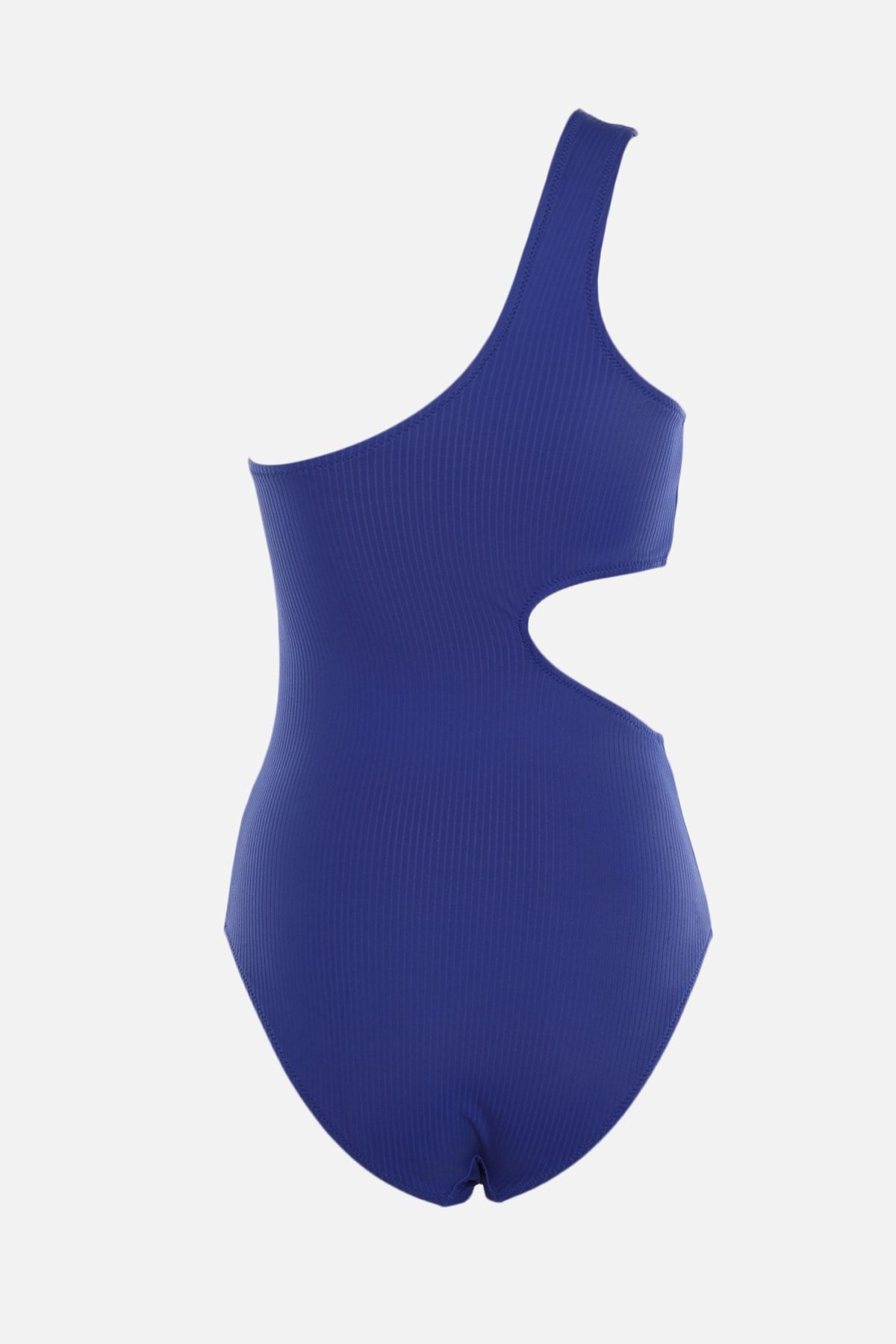 Trendyol Collection-Saks Single Shoulder Cut Out/Windowed Textured Regular Badeanzug TBESS22MA0064 7
