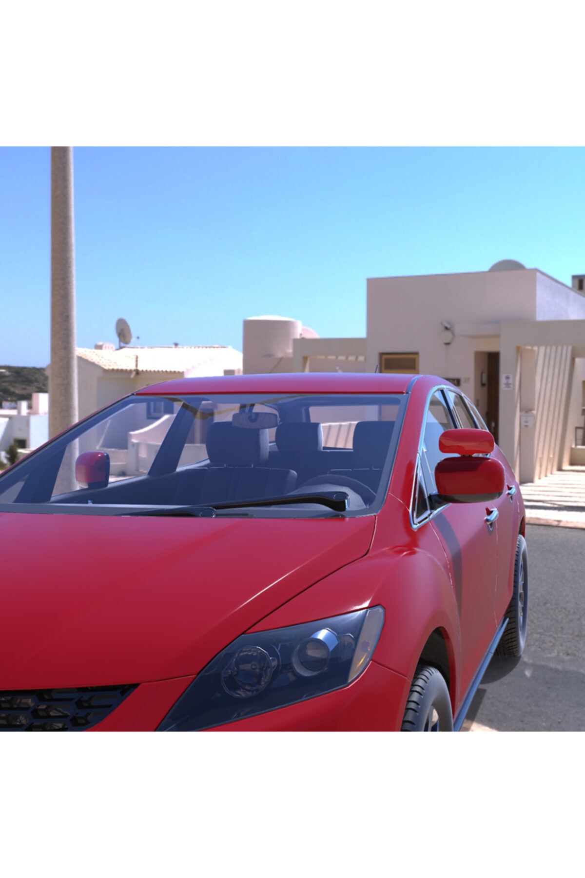 GÖZCÜ Sürücü Kursu Kör Nokta Aynası 14x8 Cm Kırmızı