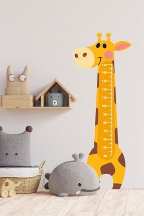 Zürafa Boy Cetveli Çocuk Odası Duvar Sticker d2568