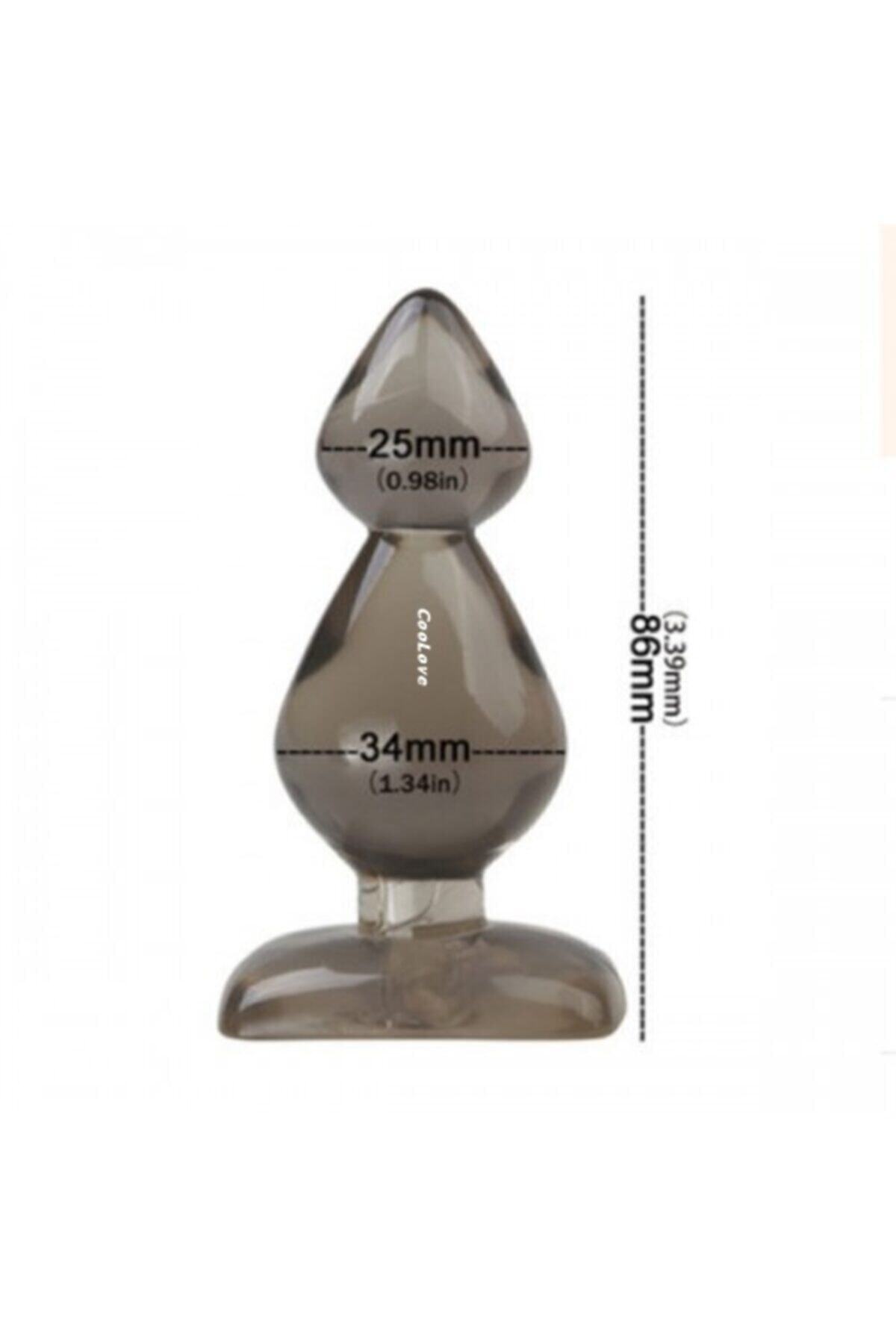 Anal Plug Silikon 2 Boğumlu Mini Anal Plug Tıkaç 9 Cm Siyah 4