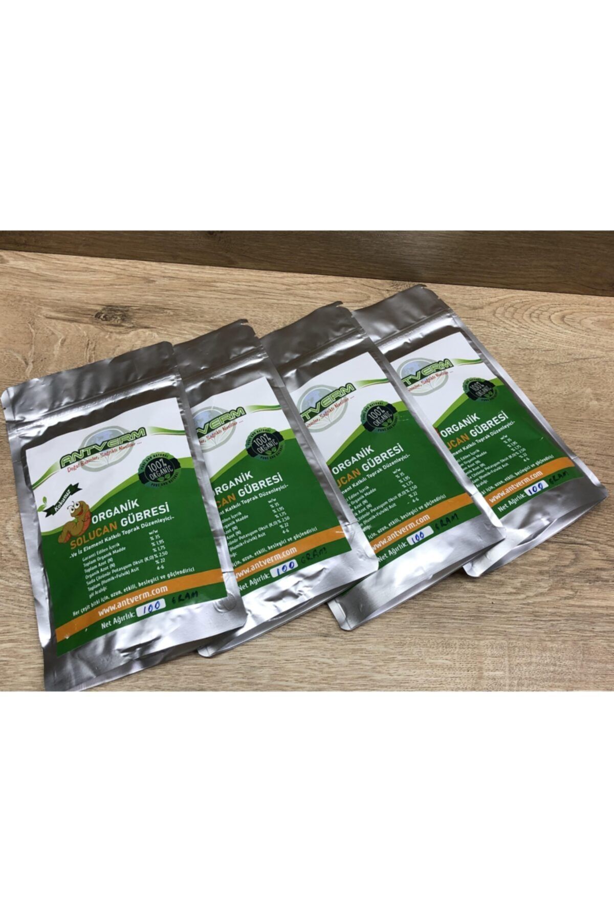100gr Deneme Boy Salon Bitkileri Için Organik solucan Gübresi