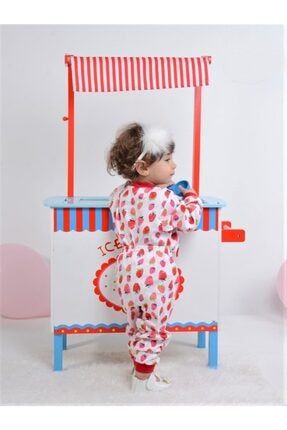 Jojovu Kız Bebek Çilekli Pijama Takımı Pamuklu 2503