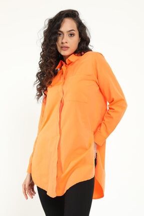 Uzun Orange Gömlek KBG20175