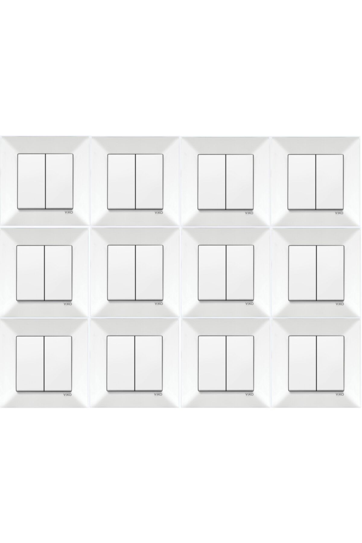 VİKO-Meridian 12 Pieces Commutator with Double Switch Frame 1