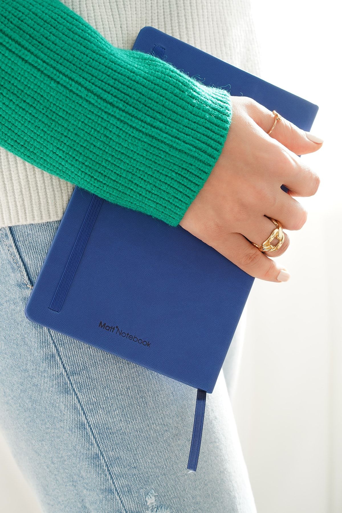 Matt Notebook 13x21 Lastikli Defter Noktalı Lacivert