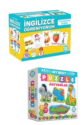 Circle Toys Ingilizce Öğreniyorum + My Best Puzzle Hayvanlar Seti ubl1541