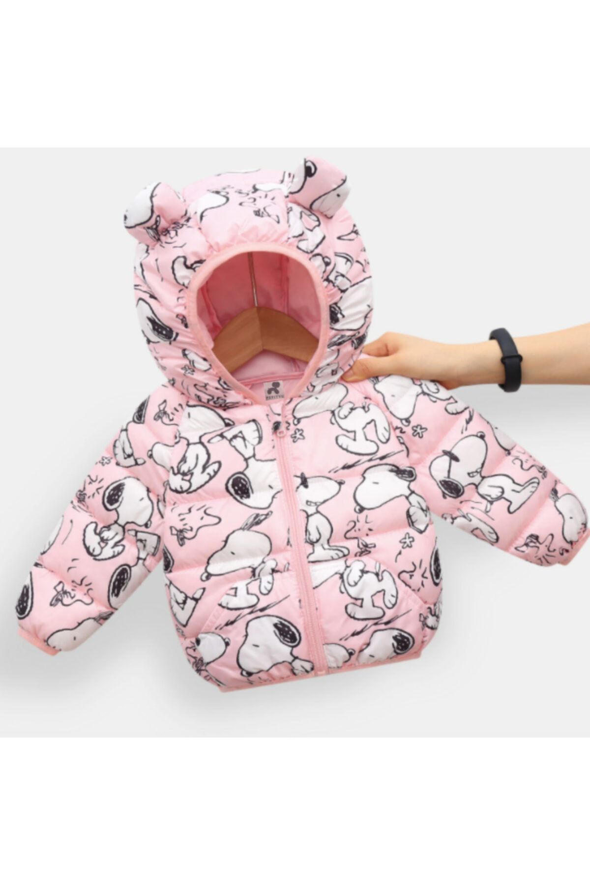 Petityu Snoopy Pink Pufudik Sirin Coat Trendyol
