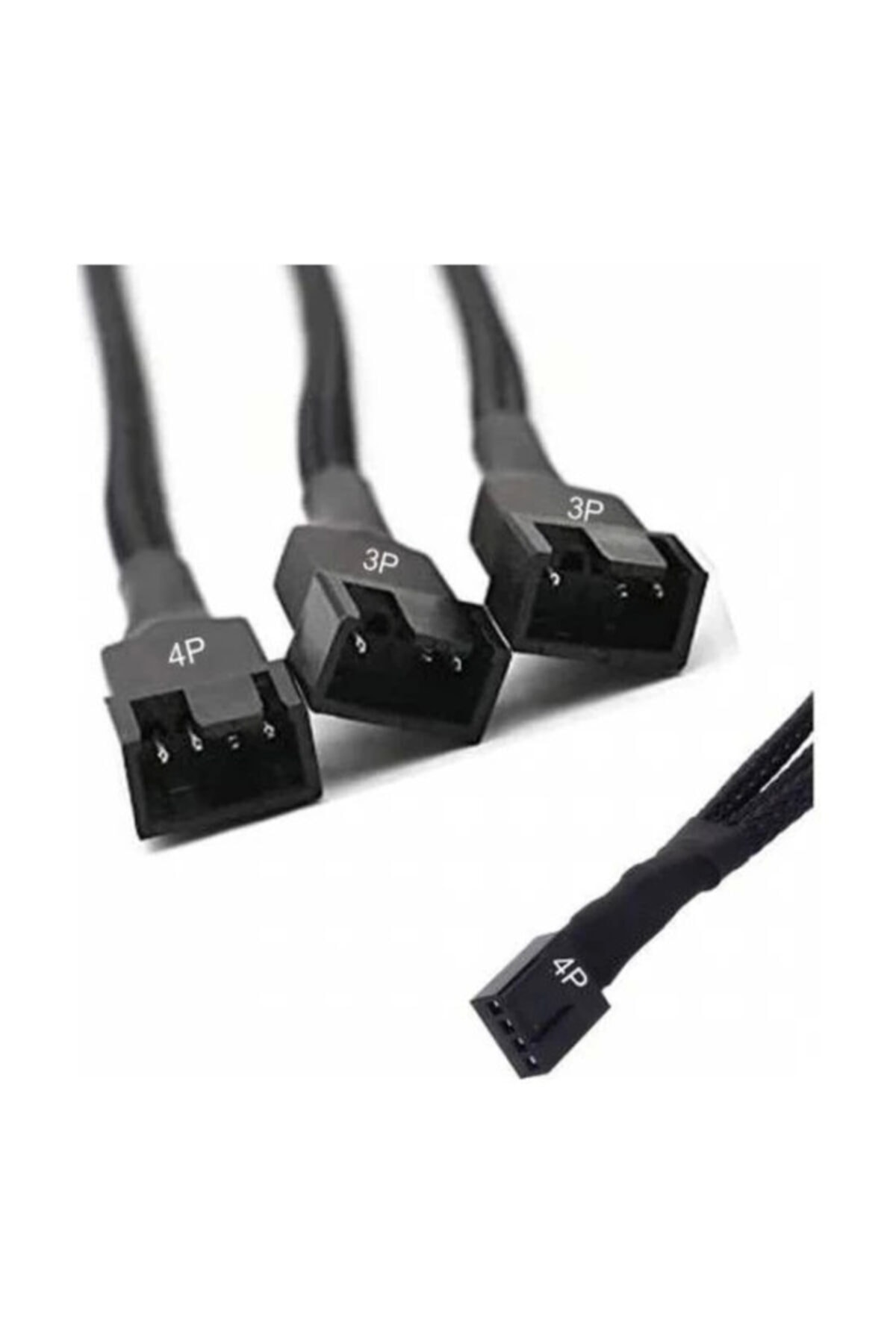 4 Pin 3'lü Fan Çoklayıcı Fan Splitter Fan Çoğaltıcı 4pin 3 Pin 4 Pin Fan Kablosu 4p Dişi 3+3+4p 3