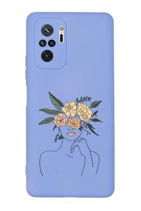 Redmi Note 10s Flower Head Women Desenli Premium Silikonlu Telefon Kılıfı MCRDMN10SL41