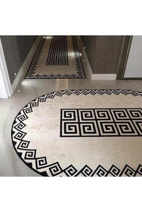 resmiro oval geometrik desenli dijital baskili hali ortusu hrc395 fiyati yorumlari trendyol