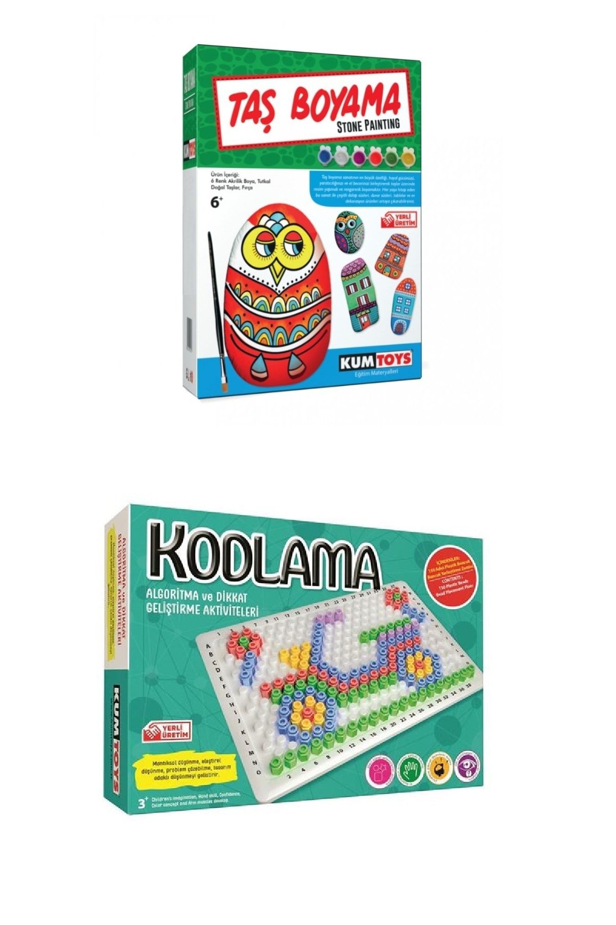 Redka/KumToys-Stone Painting Coding Algorithm and Attention Development Mathematics Chopping Set of 2 1