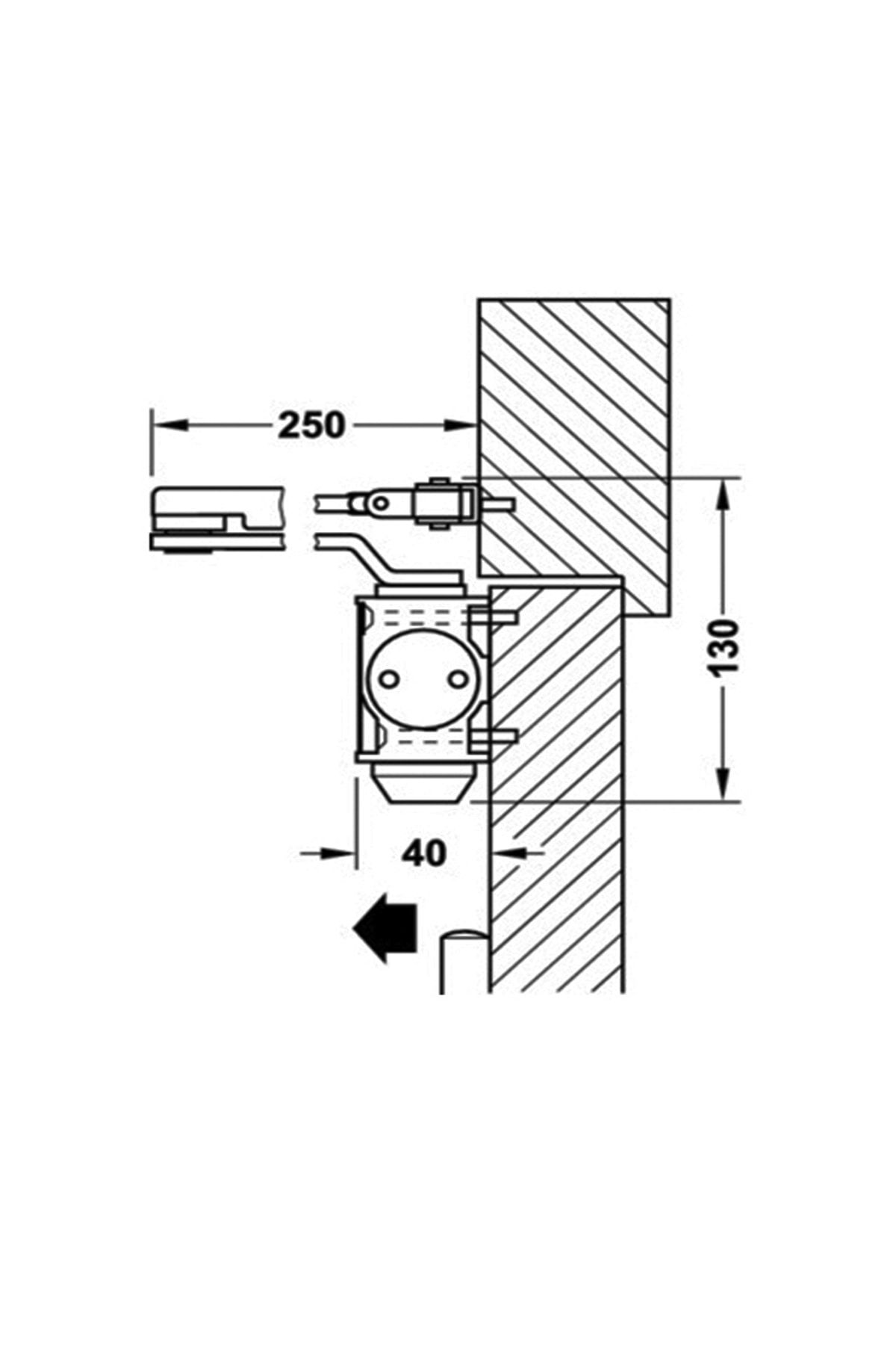 Hafele-Dcl15 Door Closer En2-4, Silver, Fixed 931.84.639 Fixed 4
