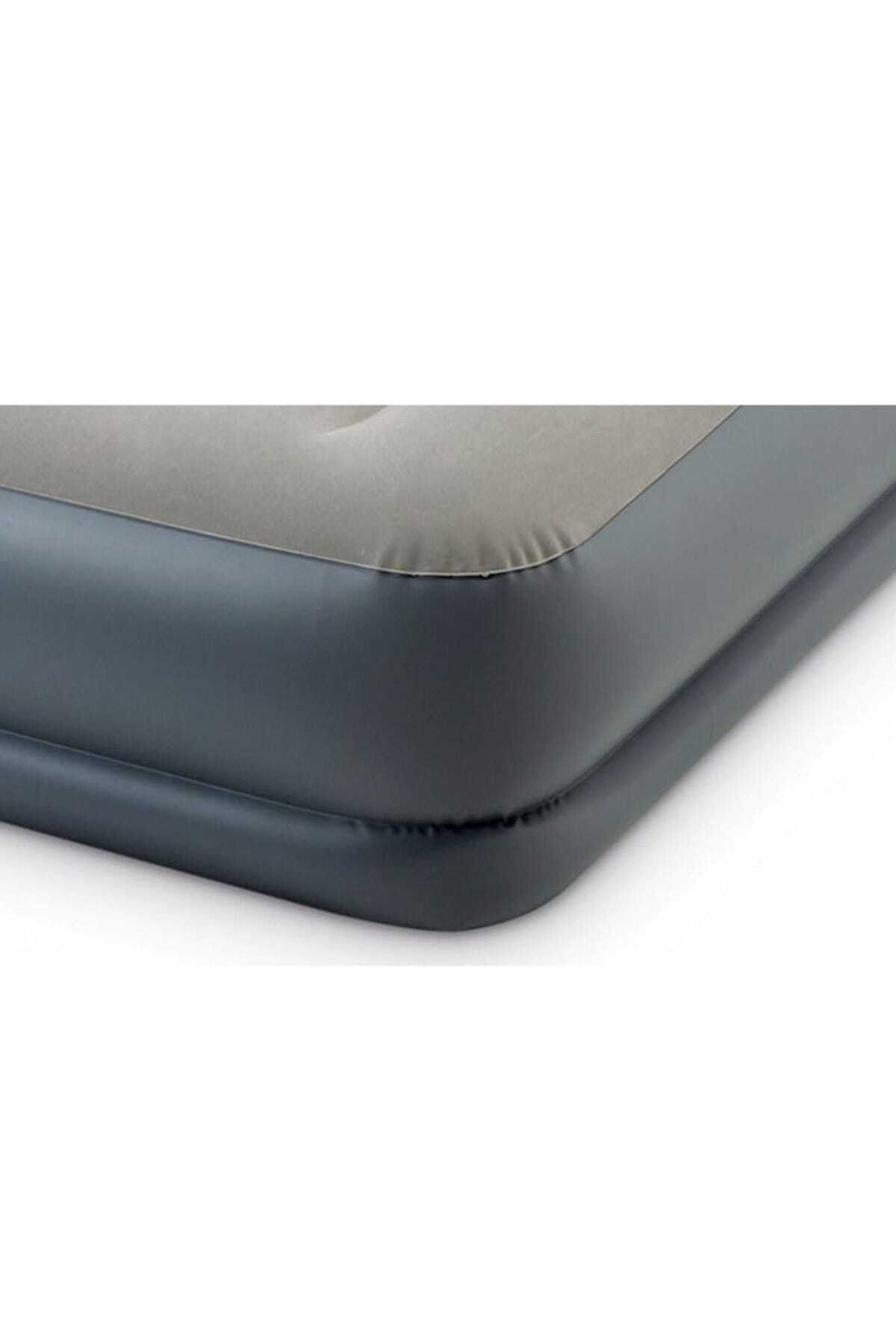 Intex-سرير هوائي قياسي من Dura Beam متوسط الارتفاع بحجم كوين مع مضخة هواء كهربائية مدمجة 3