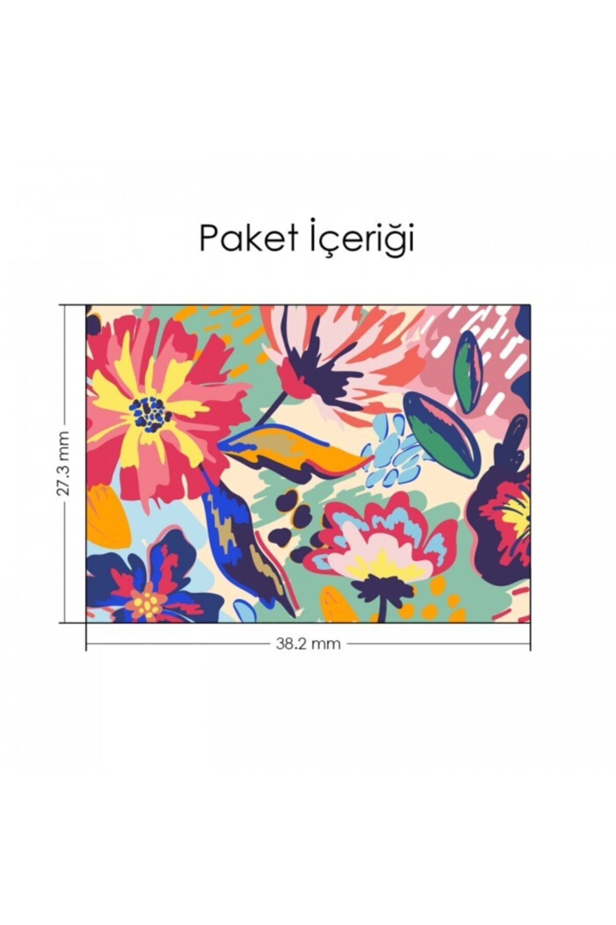 Floral Renkli Desen Notebook Sticker 3