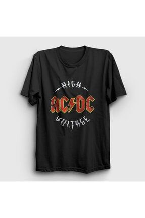 Unisex Siyah High Voltage AC/DC Tişört 6295TT