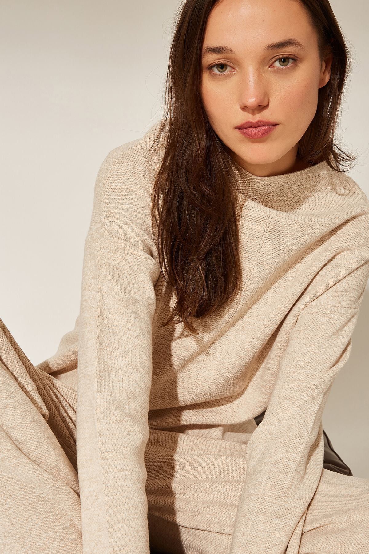 Koton Pullover Beige Regular Fit Fast ausverkauft