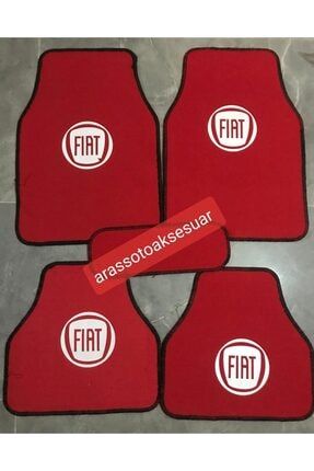 Fiat Albea Fiat Logolu Kırmızı Halı Paspas Çift Katlı PASPAS021