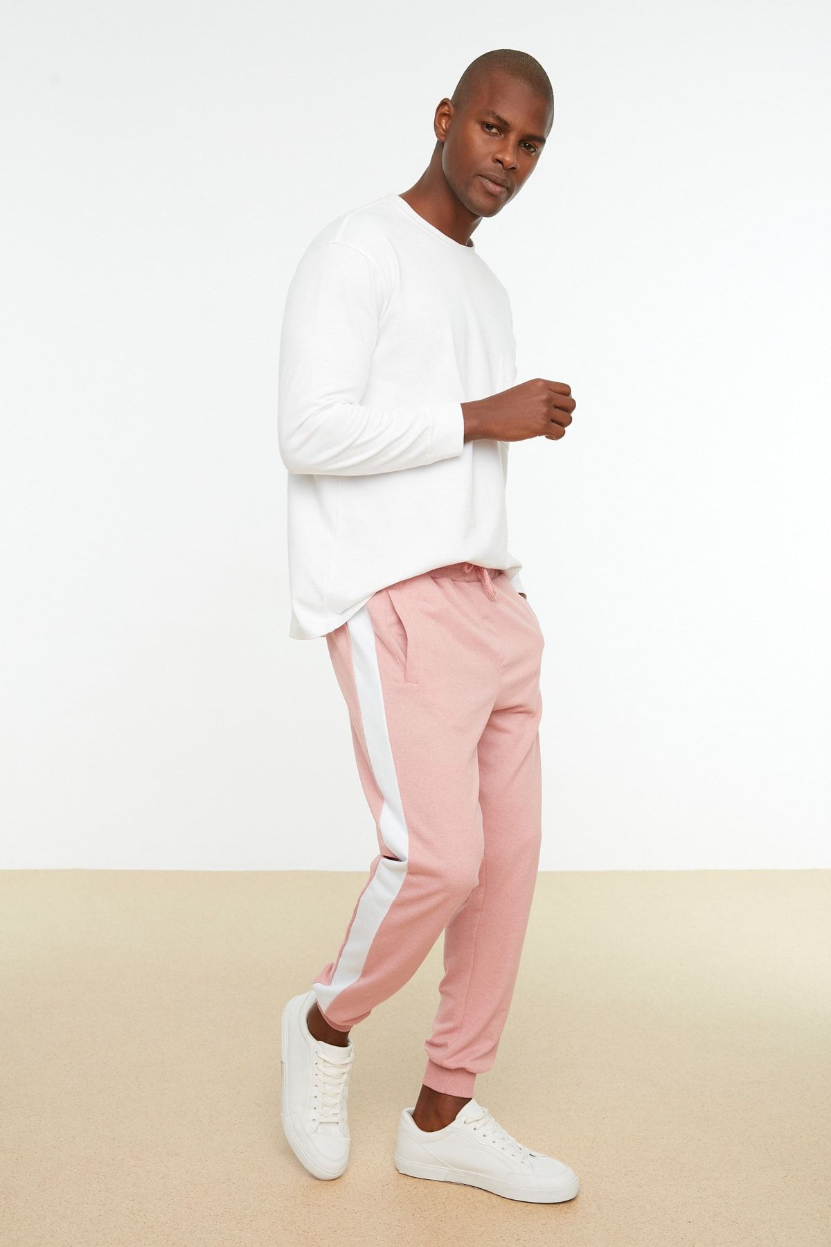 Light pink joggers mens sales