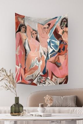 Pablo Picasso Avignonlu Kızlar Duvar Örtüsü Halısı 70x90 Cm DO-Ressam