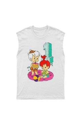 Taş Devri Flintstones Kesik Kol Tişört Kolsuz T-shirt Bkt458 BKT458