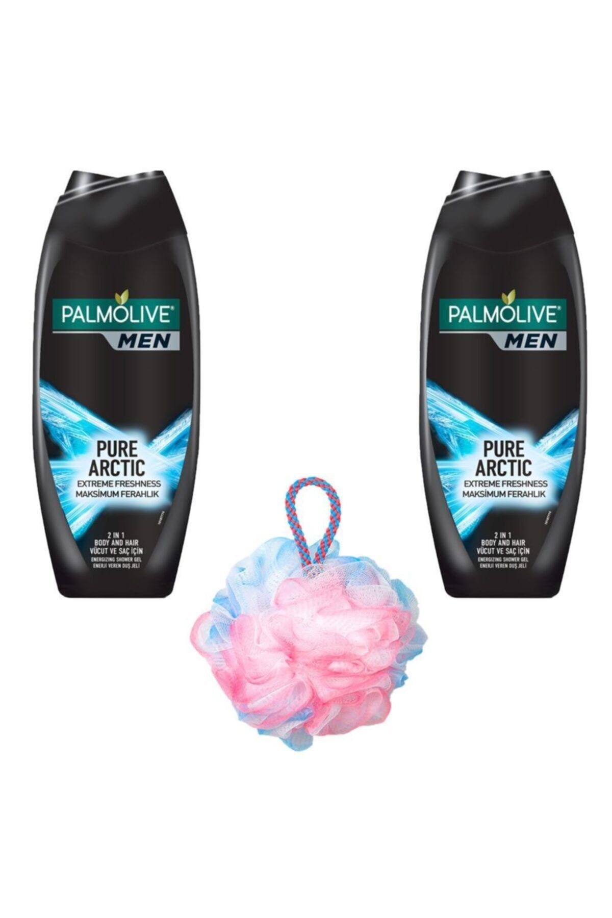 Palmolive Pure Arctic Erkek Duş Jeli 500ml 2li Set + Banyo Lifi