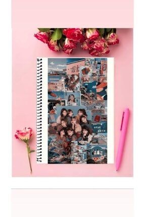 Twice Defter 1 Adet Özel Tasarım A4 Boyutu Telli Çizgili Defter 21*29 Cm zcandfer1357