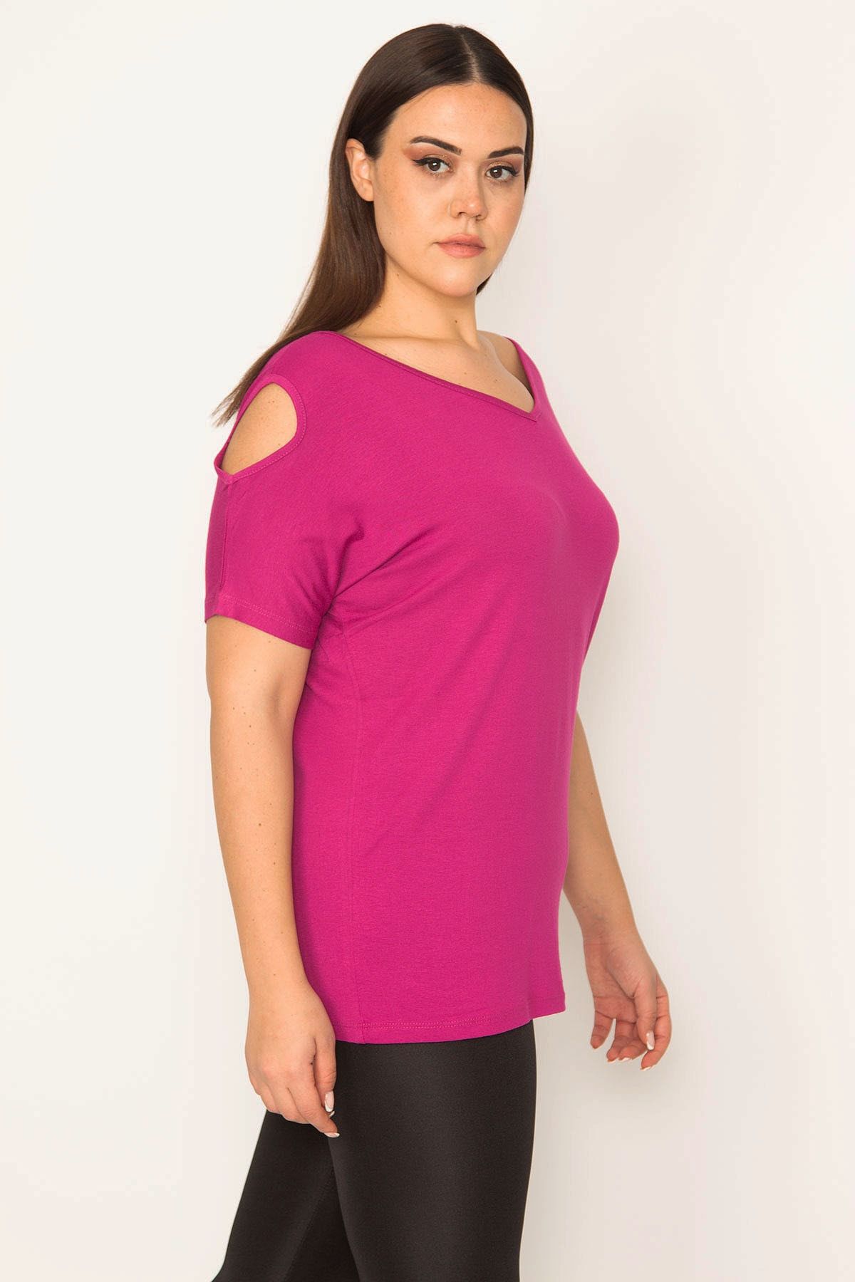 Şans Große Größen in Bluse Rosa Regular Fit Fast ausverkauft