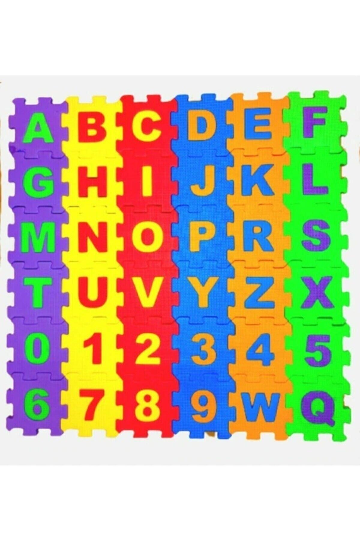 ZeDoBa 36 Parça Çocuk Oyun Karosu Eva Puzzle Yer Matı Harf Ve Sayılar Eğitici Oyun Halısı Mini